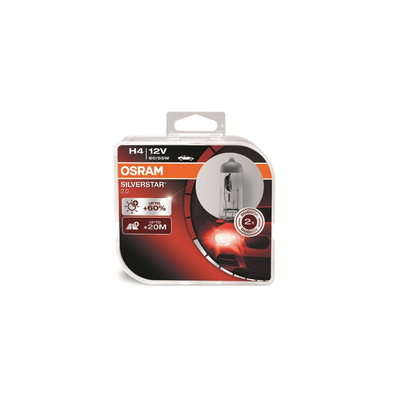 OSRAM SILVERSTAR H4 12V 55W + 50% 2 StÃ¼ck OSS4