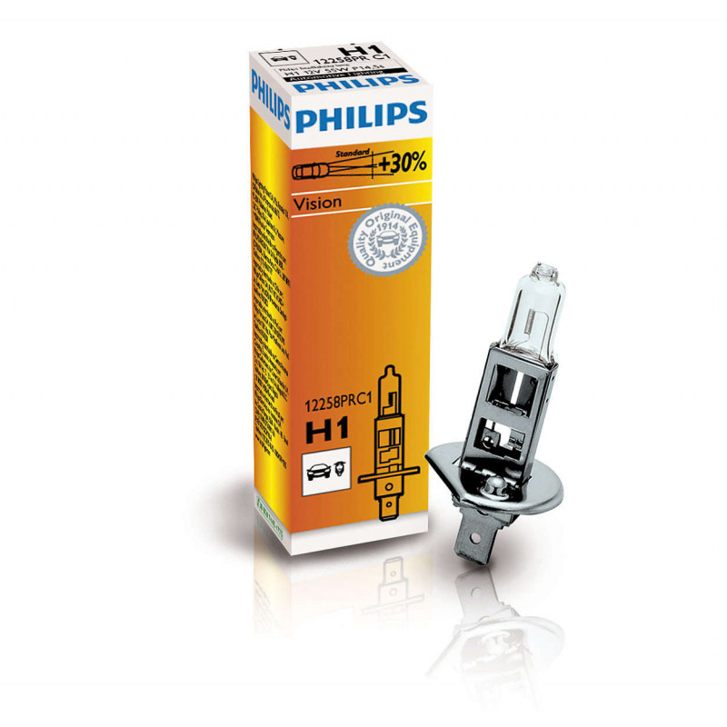 Halogen Philips H1 Vision +30% 12V 55W P14,5s