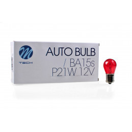 Glühlampe M-TECH P21W S25 12 V 21 W BA15s rot