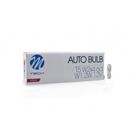 Glühlampe M-TECH W1.2 W T5, 12 V, 1,2 W, W2x4.6d