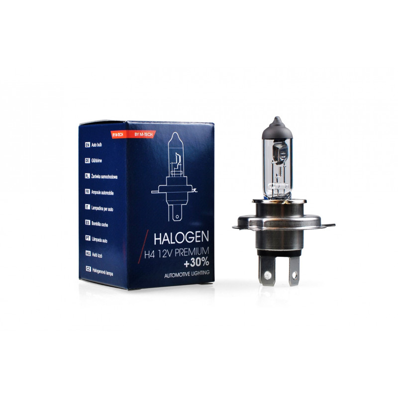 Halogenlampe M-TECH Premium H4 9003 HB2 60/55W P43t 12V Halogenlampe M-TECH Premium H4 9003 HB2 60/55W P43t 12V