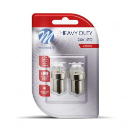 Blister 2x M-TECH HD LB933 BA15s 24 V 9LED Amber