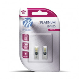 Blister M-TECH Platinum LB801W - W5W, 12 V 20xSMD3014, CANBUS, weiß
