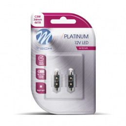 Blister M-TECH Platinum LB813W - C5W 36 mm, 12 V 2xHP LED, CANBUS, weiß