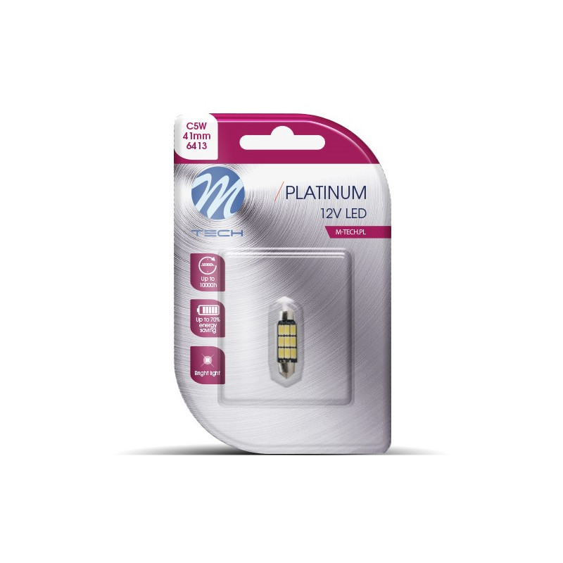 Blister M-TECH Platinum LB816WW-01B - C5W 41 mm, 12 V 9xSMD5630, Warm weiß