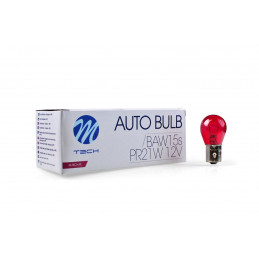 Glühlampe M-TECH PR21W 12 V 21 W BAW15s rot