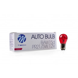 Glühlampe M-TECH PR21/5 W 12 V 21/5 W BAW15d rot