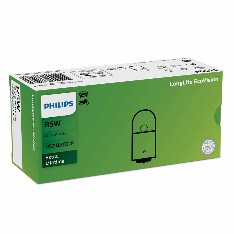 Philips R5W LongLife EcoVision 12V BA15s CP