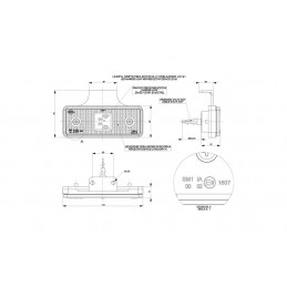 HORPOL LED Umrissleuchte - HOR42 LD161 orange mit Reflektor hÃ¤ngend 12/24V ECE