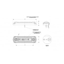 HORPOL LED Umrissleuchte - HOR65 LD675 orange mit Reflektor 12/24V ECE