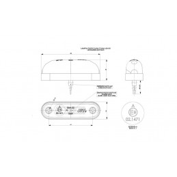 HORPOL LED Umrissleuchte - HOR33 LD410 rot oval 12/24V ECE