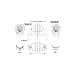 HORPOL LED Umrissleuchte - HOR51 LD465 weiÃŸ-rot 12/24V ECE