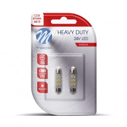 Blister 2x M-TECH HD LBB9105 C5W 41 mm 6xSMD2835 weiß 24 V