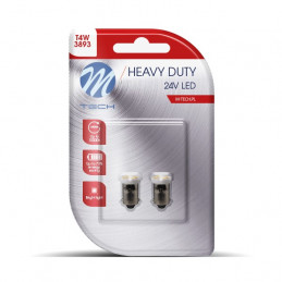 Blister 2x M-TECH HD LB909 BA9s 4xSMD2835 weiß 24 V
