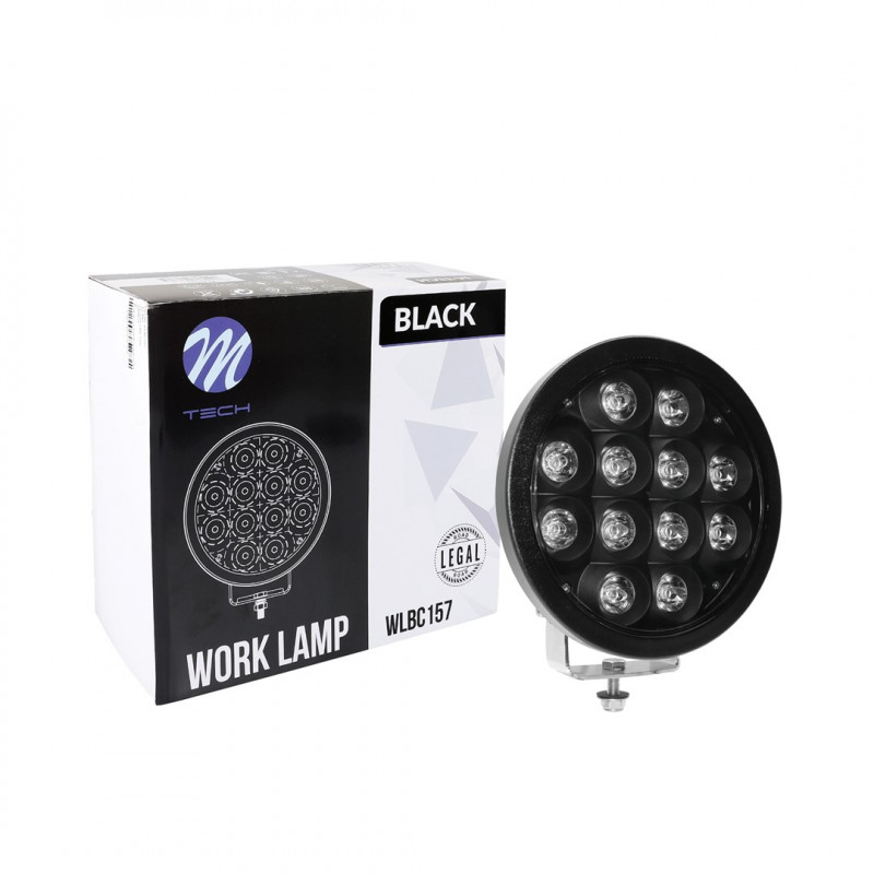 Driving light M-TECH schwarz SERIES 12x5W LED 12-48 V 72 W 9", round