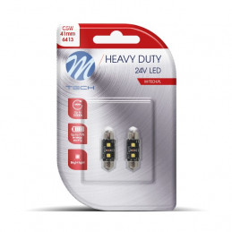 Blister 2x M-TECH HD LB9814W C5W 41 mm 2xHP LED 24 V weiß