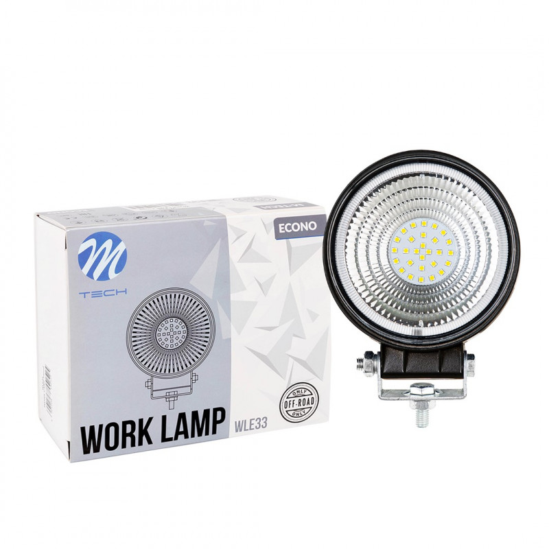 Lampa Robocza M-TECH ECONO WLE33 - 4" 28xSMD3030 - Round 28 W 10-30 V Flood