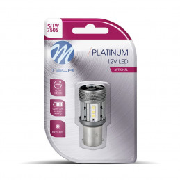 Blister M-TECH Platinum LB851W-01B - 1156 P21W, 12-24 V 1x LED-Lampe 12x3030SMD, CANBUS, weiß