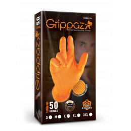Grippaz Nitrile Fishscale 240mm 6mil 50pcs/box Orange Size M
